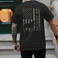 Mini Aussie Dad Australian Shepherd Dog Camo USA Flag Men's Back Print T-Shirt