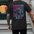 Monster Truck Dad Family Matching Shirt Truck Lovers Men's Back Print T-Shirt