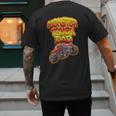 Monster Truck Dad Hot Red Graffiti Style Men's Back Print T-Shirt