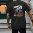 Monster Truck Dad Wheelie Cool Like Normal Dad Men's Back Print T-Shirt