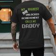 Nerdy Father Day Gamer Dad Daddy Men Love Video Gaming Men's Back Print T-Shirt