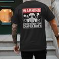 New Dad Prepared For Diaper Duty Daddy Diaper Duty Men's Back Print T-Shirt New Dad Prepared For Diaper Duty Daddy Diaper Duty Men's Back Print T-Shirt