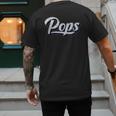 New Grandpa For Dad Called Pops Men's Back Print T-Shirt