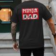 Ninja Dad Matching Family Ninja Warrior Men's Back Print T-Shirt