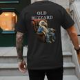 Old Buzzard Bird Old Man Grandpa Recliner Dads Joke Men's Back Print T-Shirt