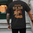 Papa Bear Bears Animal Pun Lover Dad Father Daddy Father's Men's Back Print T-Shirt