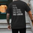 Papa Dad Legend Men Grandpa Christmas Father's Day Birthday Men's Back Print T-Shirt