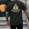 Papacado Avocado Dad Daddy Father's Day Men's Back Print T-Shirt