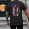 Papi Puerto Rican Dad Puerto Rico Pride Boricua Father's Day Men's Back Print T-Shirt