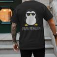 Penguin Papa Father's & Cute Dad Men's Back Print T-Shirt