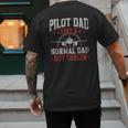 Pilot Dad Like A Normal Dad But Cooler Plane Aviator Pilot Men's Back Print T-Shirt Pilot Dad Like A Normal Dad But Cooler Plane Aviator Pilot Men's Back Print T-Shirt