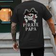 Pirate Papa Costume Jolly Roger Crossbones Pirate Dad Men's Back Print T-Shirt