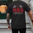 Pit Crew Race Car Racing Dad Family Birthday Party Men's Back Print T-Shirt