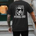 Pitbull Dad Men Pitbull Lover For Dog Dad American Flag Men's Back Print T-Shirt