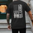 Pomsky Dad American Flag Pomsky Owner Pomsky Lover Men's Back Print T-Shirt
