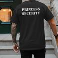 Princess Security Birthday Party Dad Daughter Team Small Men's Back Print T-Shirt Princess Security Birthday Party Dad Daughter Team Small Men's Back Print T-Shirt