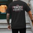 Princess Security Boys Big Brother Vintage Birthday Dad Mom Men's Back Print T-Shirt