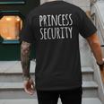 Princess Security Halloween Costume Dad Men Matching Easy Small Men's Back Print T-Shirt