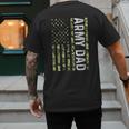 Proud Army Dad United States USA Flag For Father's Day Men's Back Print T-Shirt