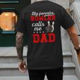 Proud Bowling Dad Of A Bowler Dad Bowling Father Men's Back Print T-Shirt