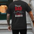 Proud Dad Of a Heart Warrior CHD Awareness Shirt Gift Men's Back Print T-Shirt