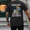 Proud Dad Of The Toughest Boy Autism Awareness Father Autism Men's Back Print T-Shirt Proud Dad Of The Toughest Boy Autism Awareness Father Autism Men's Back Print T-Shirt