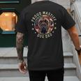 Proud Mastiff Dad American Flag Patriotic Mastiff Dad Men's Back Print T-Shirt
