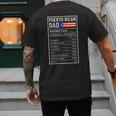 Puerto Rican Dad Nutrition Facts Pride Father's Day Men's Back Print T-Shirt