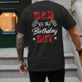 Race Car Dad Of The Birthday Boy Racing Family Pit Crew Men's Back Print T-Shirt