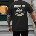 Raising My Dad Is Exhausting Top For Kids Quote Saying Men's Back Print T-Shirt