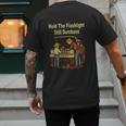 Retro Hold The Flashlight Still Dumbass Car Fixing Dad Son Men's Back Print T-Shirt