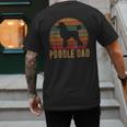 Retro Poodle Dad Dog Owner Pet Poodle Father Men's Back Print T-Shirt Retro Poodle Dad Dog Owner Pet Poodle Father Men's Back Print T-Shirt