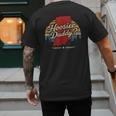 Retro Vintage US States Hoosier Daddy State Outline Desig Men's Back Print T-Shirt Retro Vintage US States Hoosier Daddy State Outline Desig Men's Back Print T-Shirt