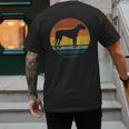 Rhodesian Ridgeback Vintage Retro Dog Mom Dad Men's Back Print T-Shirt