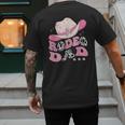 Rodeo Dad Pink Cowgirl 1St Birthday Family Matching Men's Back Print T-Shirt