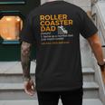 Roller Coaster Dad Definition Best Dad Ever Men's Back Print T-Shirt