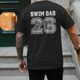 Senior Swim Dad 2026 Swimmer Swim Dad Senior Class Of 26 Men's Back Print T-Shirt
