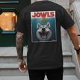 Siberian Husky Jowls Sled Dog Mom Top Alaskan Dog Dad Men's Back Print T-Shirt