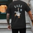 Silly Dada Silly Goose Mom Birthday Family Matching Party Men's Back Print T-Shirt