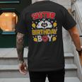 Sister Of The Birthday Boy Family Matching Dad Mom Men's Back Print T-Shirt