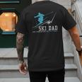 Ski Dad Winter Sports Skiing Father Men's Back Print T-Shirt