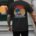 My Social Battery Is As Dead As My Dad Men's Back Print T-Shirt
