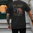 My Son Has Your Back Marine Dad Camouflage Men's Back Print T-Shirt
