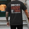 Soon To Be Dad Twins Fatherhood Pregnancy Announcement New D Men's Back Print T-Shirt