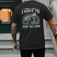 Sorry I Cant I Have To Mow The Lawn Riding Mower Dad Men's Back Print T-Shirt