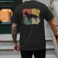 Square Retro German Shepherd Owner Dog Shepard Dad Mom Men's Back Print T-Shirt