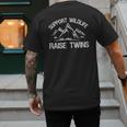 Support Wildlife Raise Twins Twin Mom Dad T-Shirt Men's Back Print T-Shirt