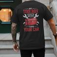 My Toolbox Costs More Than Your Car Mechanic Dad Rrepair Guy Men's Back Print T-Shirt