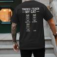 Tricks I Teach My Cat Cat Owner Kitten Dad Mom Kitty Men's Back Print T-Shirt