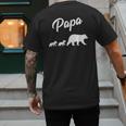 Twin Dad Papa Bear Two Cubs 2 Kids Men's Back Print T-Shirt